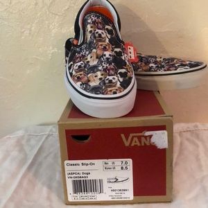 Vans ASPCA Dogs Slip-on sneakers. Never worn.